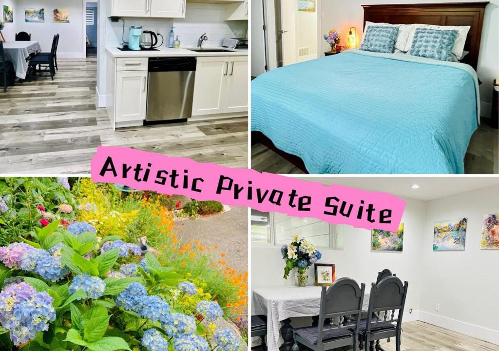 White Rock Apartment | Artist Garden Retreat 2BR White Rock Beach