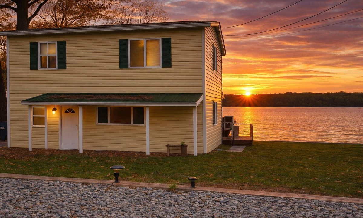 St. Albans House | Brooko's Lakefront Retreat - Sunset views - 10 Minutes to St. Albans VT
