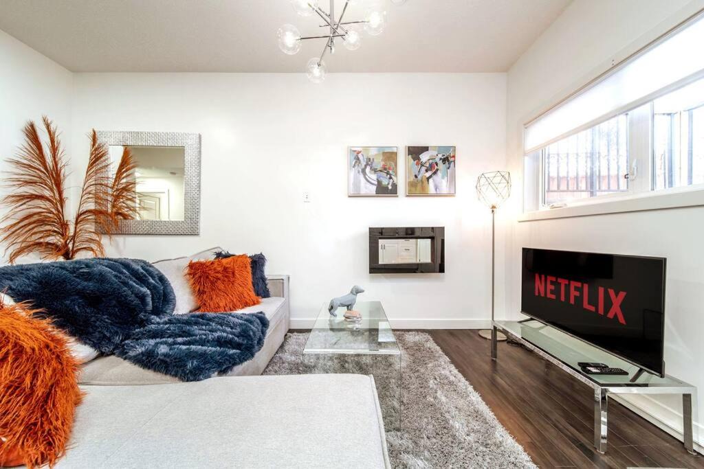 Jasper Place Apartment | Chic Suite - Long Stays - King Bed - Fireplace & WiFi