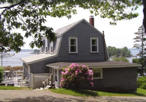 East Boothbay House | Dog-friendly, bayfront home - gorgeous ocean views, private balcony & fireplace