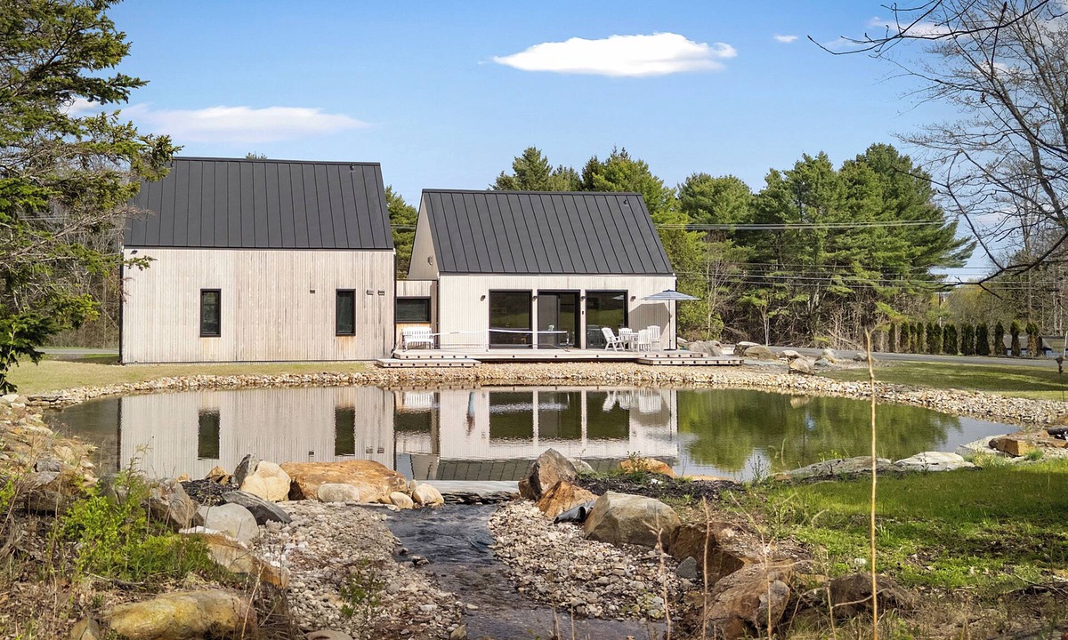 Lincolnville House | Enjoy tranquil pond views at The Pond House in Lincolnville, ME—2300 sq ft, 3 beds.