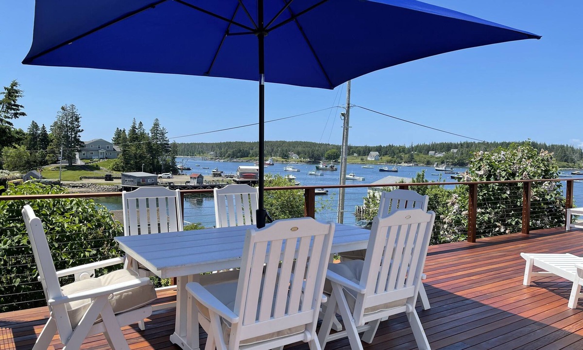 Port Clyde House | Gardenwalk Crest, Elevated Harbor Views, Deck and Village Setting