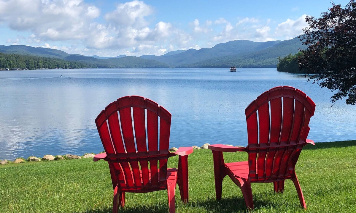 Bolton Landing House | Lake House with gorgeous view, private beach, dock space, fireplace, hammock