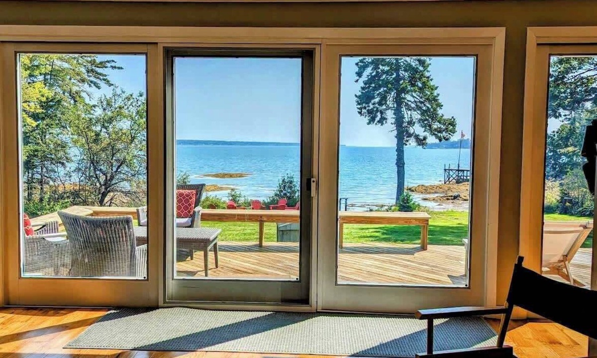 Gouldsboro House | Oceanfront Cottage with Private Beach & Fire Pit
