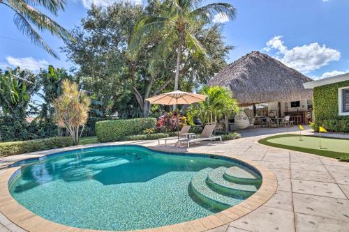 Florida North Atlantic Coast House | Poolside Paradise w/Tropical Hut in Palm Beach