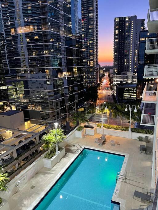 Brickell Apartment | Rooftop Pool with Water View