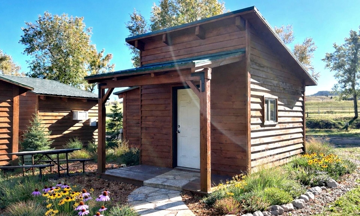 Sturgis Cabin | Sturgis Camping Cabin with Queen Bed