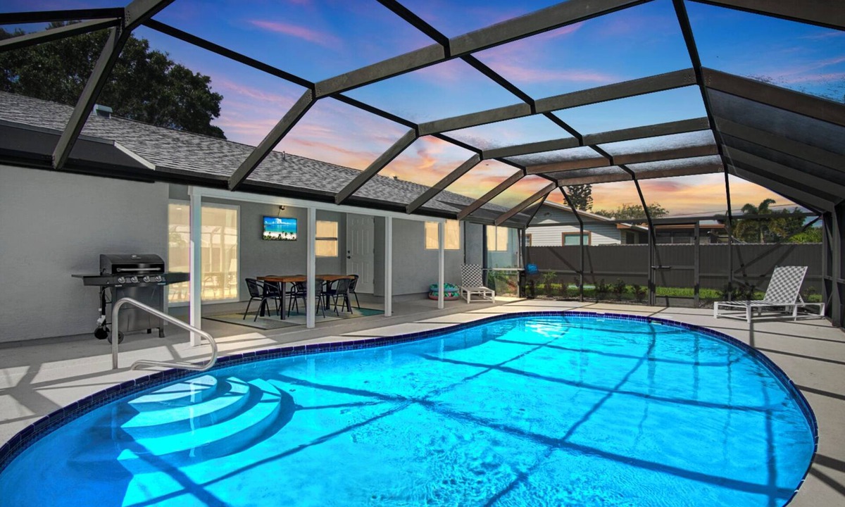 Port Saint Lucie House | Tropical Family Escape with Pool, Arcade Games and Outdoor Lounge
