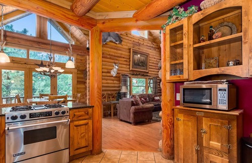 Carriage Hills House | Creekside Retreat - Beautiful Log Cabin Home with Hot Tub -- 20-NCD0202