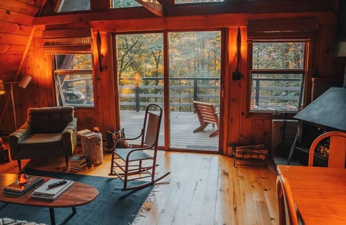 Jay Cabin | A-frame w/sauna near Whiteface & Lake Placid, NY