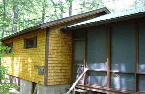 Sandwich Cabin | A Very Special Place:Privacy plus Views at Simple, Secluded Lakefront Cabin