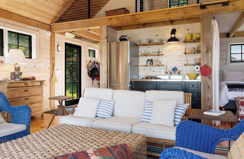 Prospect Harbor House | Aril Cottage - Cozy oceanfront cottage for 2 near Acadia, with WiFi, firepit, & wood stove