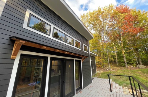 Bread Loaf House | Attractive new timber frame house on 7 acres in Ripton's Green Mountains.