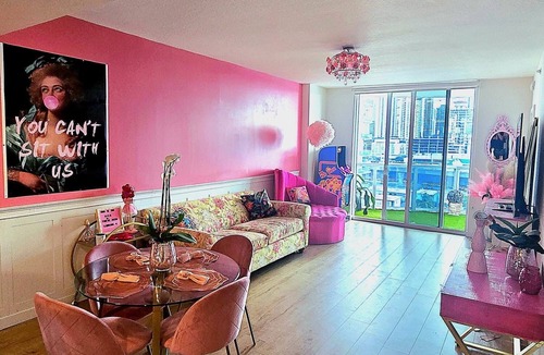 Town Square Condo | BarB&B A Pink Paradise Awaits