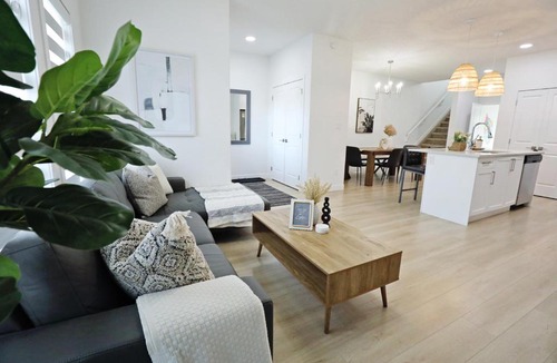 Southwest Edmonton House | BoHo Modern Retreat King Fireplace Disney