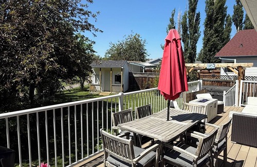 Markerville House | Boutique Lake House in Sylvan Lake | Hot Tub Games Room Sleeps 7