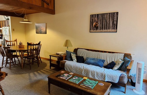 East Burke Condo | Burke Mt. Wintergreen Slopeside Condo, Ski in & out, rustic decor, pet friendly