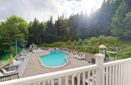 Wilmington Cabin | Classic Vermont cabin with forest views, pools, hot tub & gym