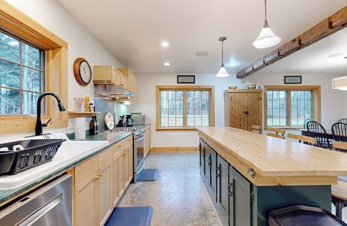 Moretown House | Cozy house in the woods, riverfront, trail, fireplace, wifi, w/d, bbq, balcony