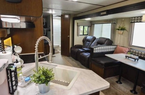 Hunt Club House | Cozy RV with Saltwater Pool & Hot Tub