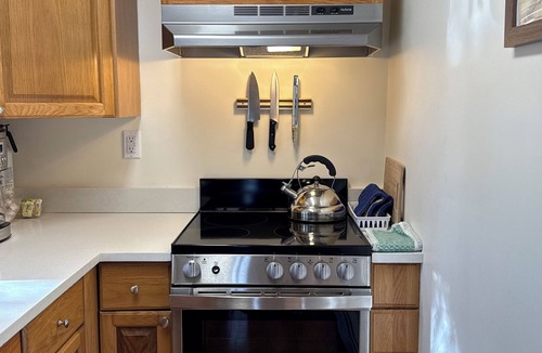 Tisbury Apartment | Cozy studio with water views. AC,WiFi, full kitchen, private entrance and patio.