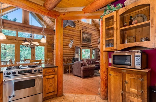 Carriage Hills House | Creekside Retreat - Beautiful Log Cabin Home with Hot Tub -- 20-NCD0202