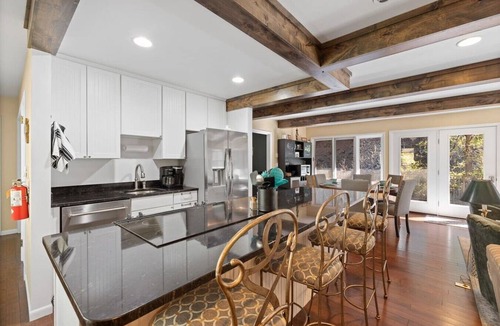 Rapid City House | Creekside Retreat | Fireplace + Gameroom