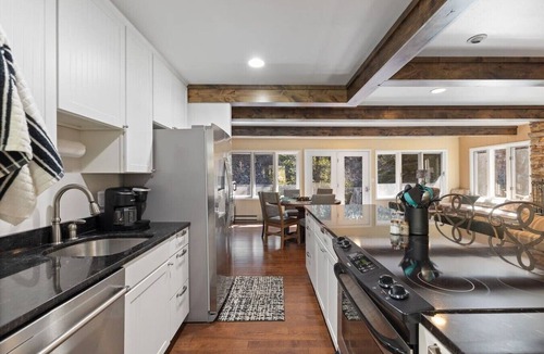 Rapid City House | Creekside Retreat | Fireplace + Gameroom