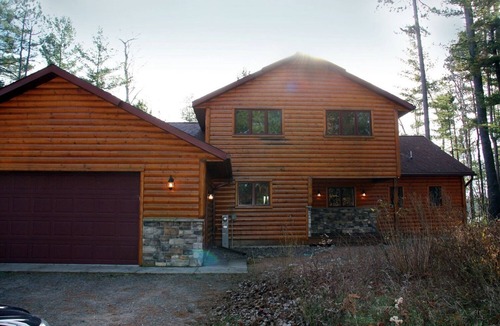 St Germain House | Custom Log Vacation Home on Beautiful Lake
