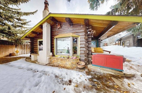 Jackson Cabin | Dog-friendly waterfront cabin on Flat Creek with wood stove, creek view, firepit
