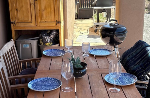Santa Fe House | Enjoy the ambiance of a Santa Fe house with owner-collected Native American art.