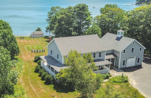 Lincolnville House | Enjoy your private beach and sweeping views!