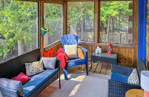 East Holden Cabin | Kayaks | Lakefront Maine Log Cabin | A/C
