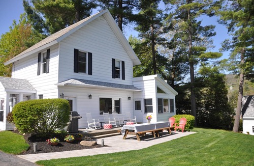 Bolton Landing House | Lake House with gorgeous view, private beach, dock space, fireplace, hammock