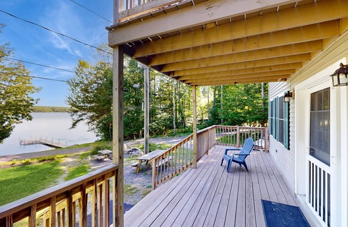 Windham House | Lakefront home with sunrise views, private dock, kayaks, paddle boards, WFH desk