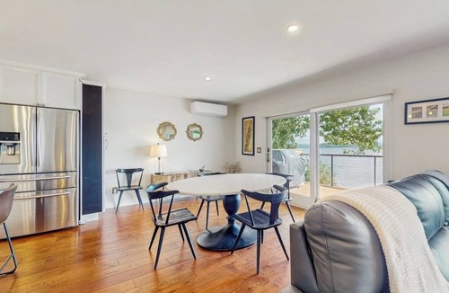 Malletts Bay House | Lakefront house, mountain views, hot tub, kayaks, floating dock, fireplace, bbq