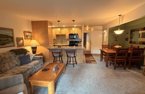 Estes Park Condo | Large 1 bedroom condo very close to Fall River
