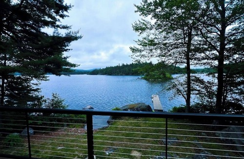 Lucerne-in-Maine House | Loon Haven - Spacious Lakefront Home with a Sandy Beach, Kayaks, and Stunning Panoramic Views