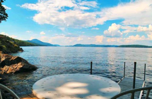 Newport Center Apartment | Luxury Waterfront Escape - Private Firepit & Dock on Lake Memphremagog