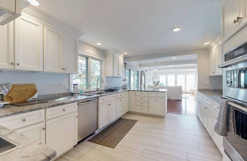 Gloucester House | Modern oceanfront home with scenic deck, grill, games, chef's kitchen, & W/D