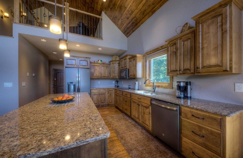 Sturgis House | Mountain-view home w/private hot tub, natural gas grill & gas fireplaces