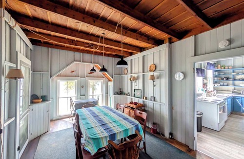 Hancock Point House | Oceanside Family Cottages, firepit, 1 dog
