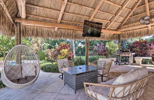 Florida North Atlantic Coast House | Poolside Paradise w/Tropical Hut in Palm Beach