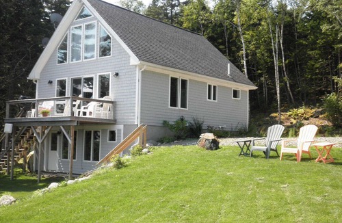 Jonesport Cabin | Pretty oceanfront cottage!! Roque Island views across the Bay.