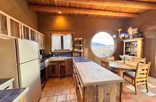 Taos House | Refined Adobe w/Mountain Views, Hot Tub & Fire Pit