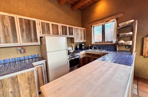 Taos House | Refined Adobe w/Mountain Views, Hot Tub & Fire Pit