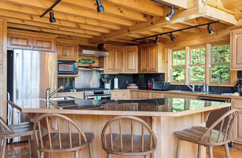 Sunday River Area House | Relaxing Newry Chalet | Fire Pit, Hot Tub & Sauna