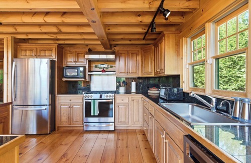 Sunday River Area House | Relaxing Newry Chalet | Fire Pit, Hot Tub & Sauna