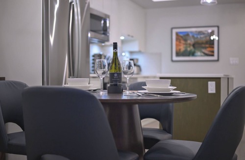 Dead Man's Flats Apartment | Rockies Retreat Getaway Heated Pool Hot Tub Gym