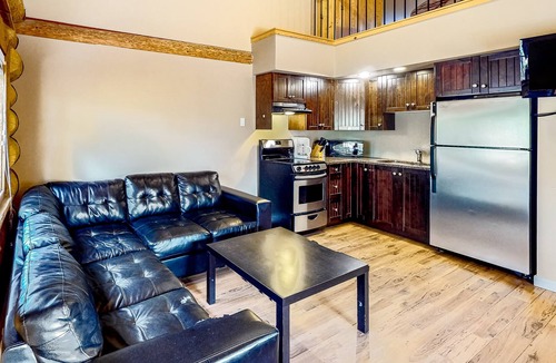 Lac Le Jeune Cabin | Scenic lakefront resort cabin with deck, full kitchen, & free internet